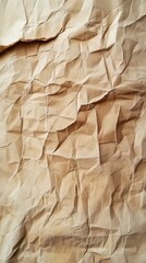 Poster - Brown paper texture: a rugged surface of wrinkles and folds, perfect for background use and design projects.