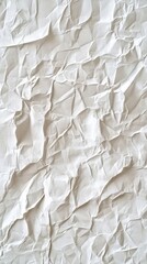 Poster - Textured Background: A close-up of wrinkled white paper creates an abstract pattern of light and shadows.