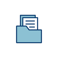 Leinwandbilder - Folder Icon vector isolated on white background. Folder and documents Icon. icon archive
