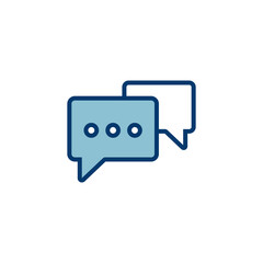Poster - Chat icon vector isolated on white background. Chat vector icon. Speech bubble. message. contact us