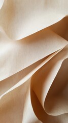 Poster - Abstract beige paper folds, a textured background, light and shadow interplay, creating depth and dimension.