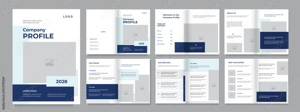 Profile Paper Layout multipurpose company profile design, Brochure template layout modern ...
