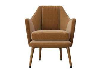 Poster - 3d render armchair scene creator rendering for interior design or decoration projects isolated on transparent or white background