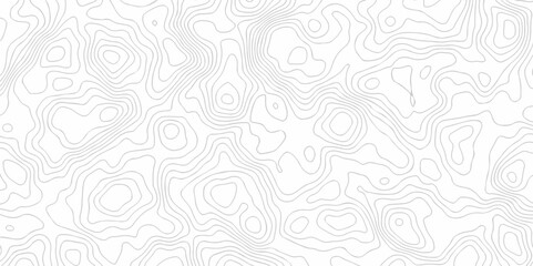 Poster - white topo contour map on white background, topographic contour lines. seamless pattern with lines t