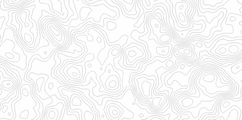 Poster - white topo contour map on white background, topographic contour lines. seamless pattern with lines t