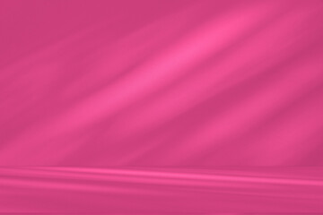 Poster - Wall interior background, studio and backdrops show products.with shadow from window color pink background for text insertion and presentation interior decoration	
