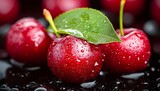 Juicy Cherries for Dark Background.
