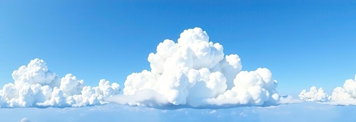 Wall Mural - panorama blue sky with white cloud background nature view