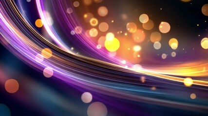 Poster - Abstract Light and Motion: A dynamic and visually stunning abstract composition featuring flowing light trails and shimmering bokeh effects, creating a sense of energy and movement. 