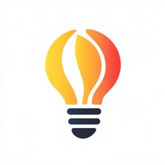 Aufkleber - Creative Idea Bulb Logo: Innovation, Inspiration, and Design Concept with Warm Gradient