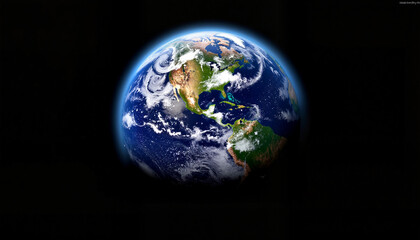 Earth viewed from space with soft lighting, natural beauty