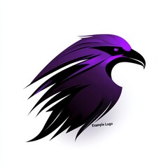 Poster - Striking Purple Eagle Logo: A Modern and Abstract Design for Your Brand Identity and Company Presentation with Style and Impact