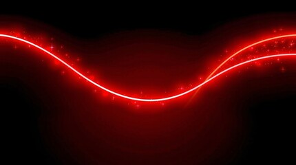 Wall Mural - glowing red neon lightning