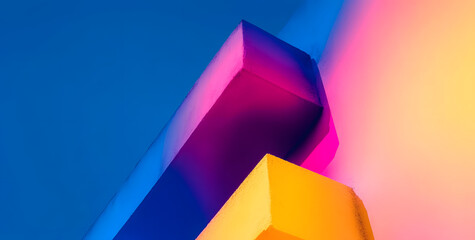 Poster - abstract gradient with yellow, magenta, and blue