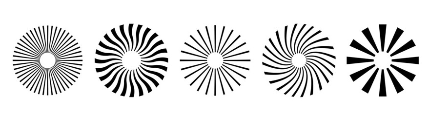 Wall Mural - sunburst element. radial stripes background. retro sunburst design. vector illustration.