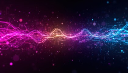 Digital Spectrum Create an abstract representation of a colorful spectrum resembling digital data streams