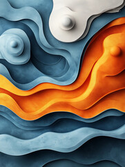 Wall Mural - Flowing abstract background for web design.