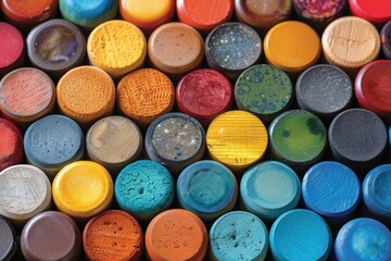Poster - A Collection of Small Round Objects Featuring Many Different Colors