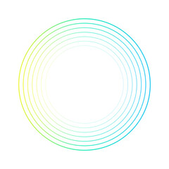 Poster - Color round frame isolated on transparent background. Abstract circular ring of neon colors. Modern futuristic geometric design vector illustration.