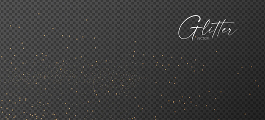 Wall Mural - gold glitter transparent effect. elegant luxury gold dust. shining light effect. golden dust