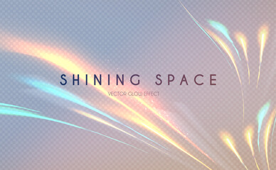 Wall Mural - Motion transparent light effect. Shining blue and gold beams magic background and liquid speed light