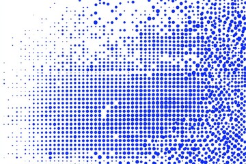 Aufkleber - Abstract Blue Mosaic A Digital Dreamscape of Pixelated Beauty and Fading White