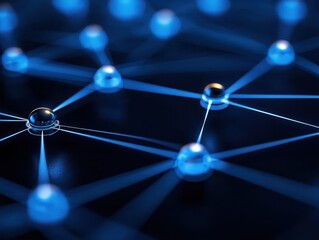 Poster - Abstract representation of interconnected nodes in a digital network.