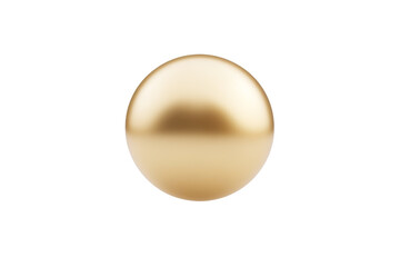 Wall Mural - Gold colored ball with a shiny surface, isolated