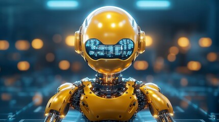 Poster - High-Tech Robot Assembly Line Featuring Interconnected Sensors and Advanced Technology