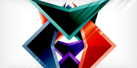 Poster - Abstract background color triangles and arrows composition. Vector Illustration For Wallpaper, Banner, Background, Card, Book Illustration, landing page