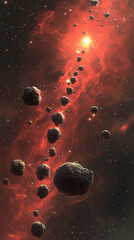 Wall Mural - Vertical background of the Milky Way for mobile screens.