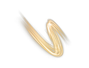 Aufkleber - Futuristic golden wave lines with sparkling glows and dynamic motion. Bright neon streaks in abstract style, perfect for luxury, festive, or high-tech energy-themed designs. png