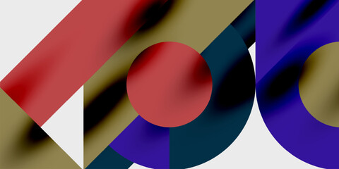 Wall Mural - Vibrant abstract background circles with smooth gradients, creating a dynamic and modern design. Ideal for creative, tech, or contemporary-themed projects