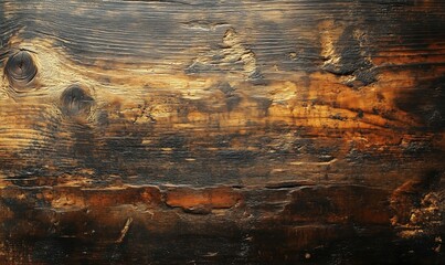 Poster - Dark rustic wooden texture with rich grain patterns and weathered appearance