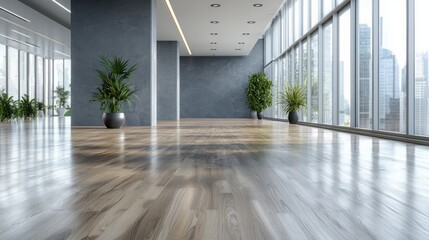 Poster - Bright room featuring a large window allowing natural light to pour in, creating an inviting and airy atmosphere