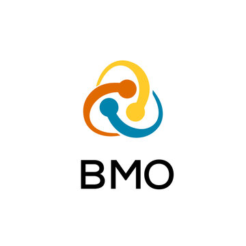 BMO creative minimalist letter logo.