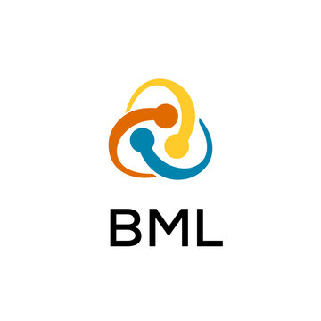 BML creative minimalist letter logo.