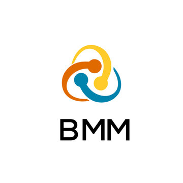 BMM creative minimalist letter logo.