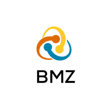 BMZ creative minimalist letter logo.