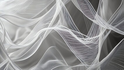 Wall Mural - abstract grey and white fabric texture: a study in light and shadow