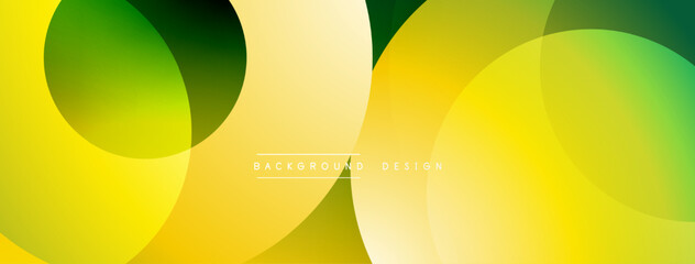 Aufkleber - Layered circular shapes in vivid colors form a gradient-rich abstract design with smooth transitions, depth effects, and a modern, futuristic aesthetic