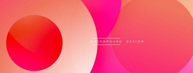 Aufkleber - Layered circular shapes in vivid colors form a gradient-rich abstract design with smooth transitions, depth effects, and a modern, futuristic aesthetic