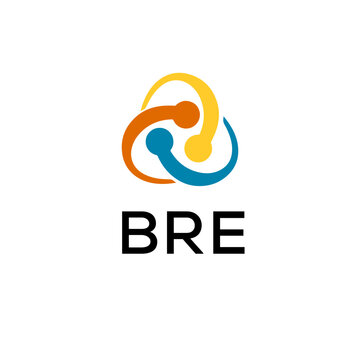 BRE  creative minimalist letter logo.