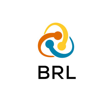 BRL creative minimalist letter logo.