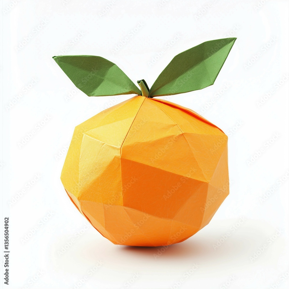 orange,3D paper model,origami papercraft,children toy,white background ...