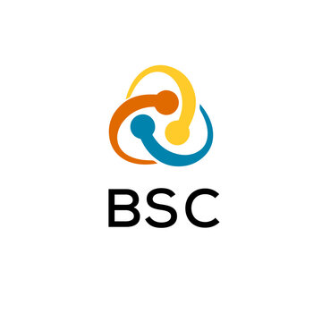 BSC creative minimalist letter logo.
