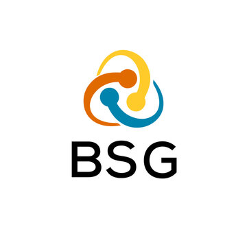 BSG creative minimalist letter logo.