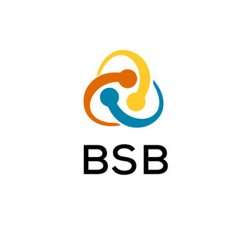 BSB creative minimalist letter logo.