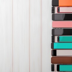 Poster - A variety of different colored smartphones including vibrant hues displayed together for technology lovers