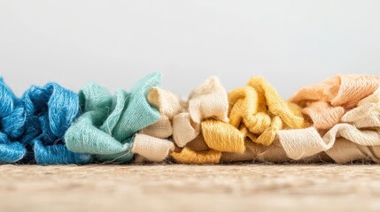 Poster - A beautiful bunch of colorful yarn in a variety of textures and shades perfect for knitting projects